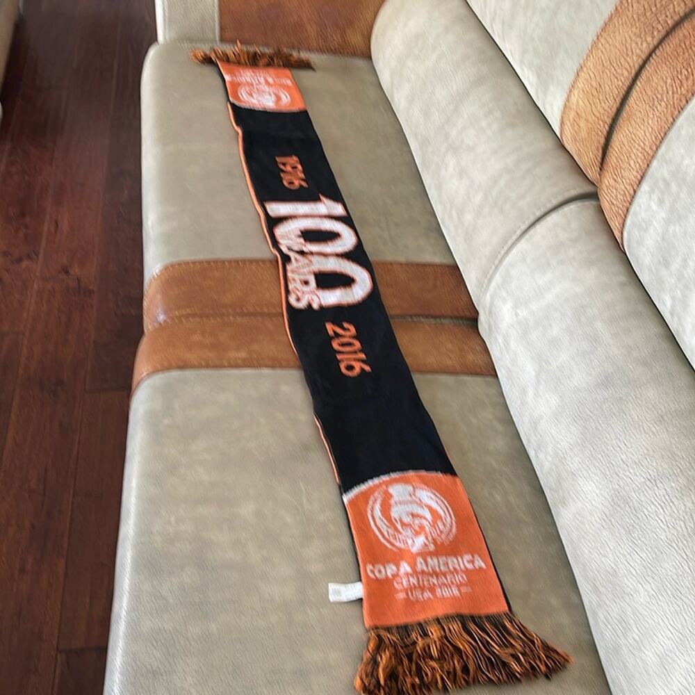 Houston Copa America Centenario Scarf USA 2016  Soccer Collectibles Orange Black - Picture 3 of 6